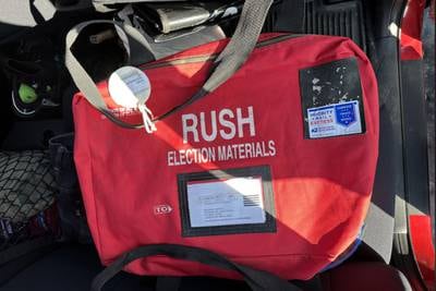 Locked state bag with a completed ballot and election materials was found off an Anchorage road