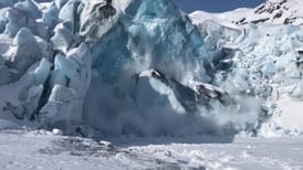 ‘Like slow motion’: Anchorage man captures video of massive block of ice calving at Portage Glacier